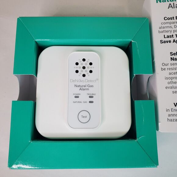 Denova Natural Gas Alarm W/Voice Alert 10 Yr Battery Powered Detector - OPEN BOX - Picture 4 of 14